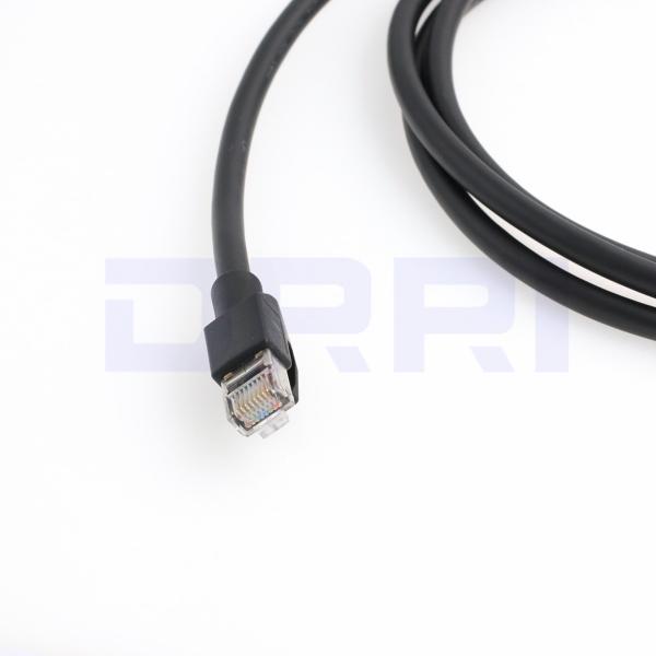 M12 X-Coded 8 Pole to Flexible Ethernet Cable , Cat6 Industrial Flexible Network Cable
