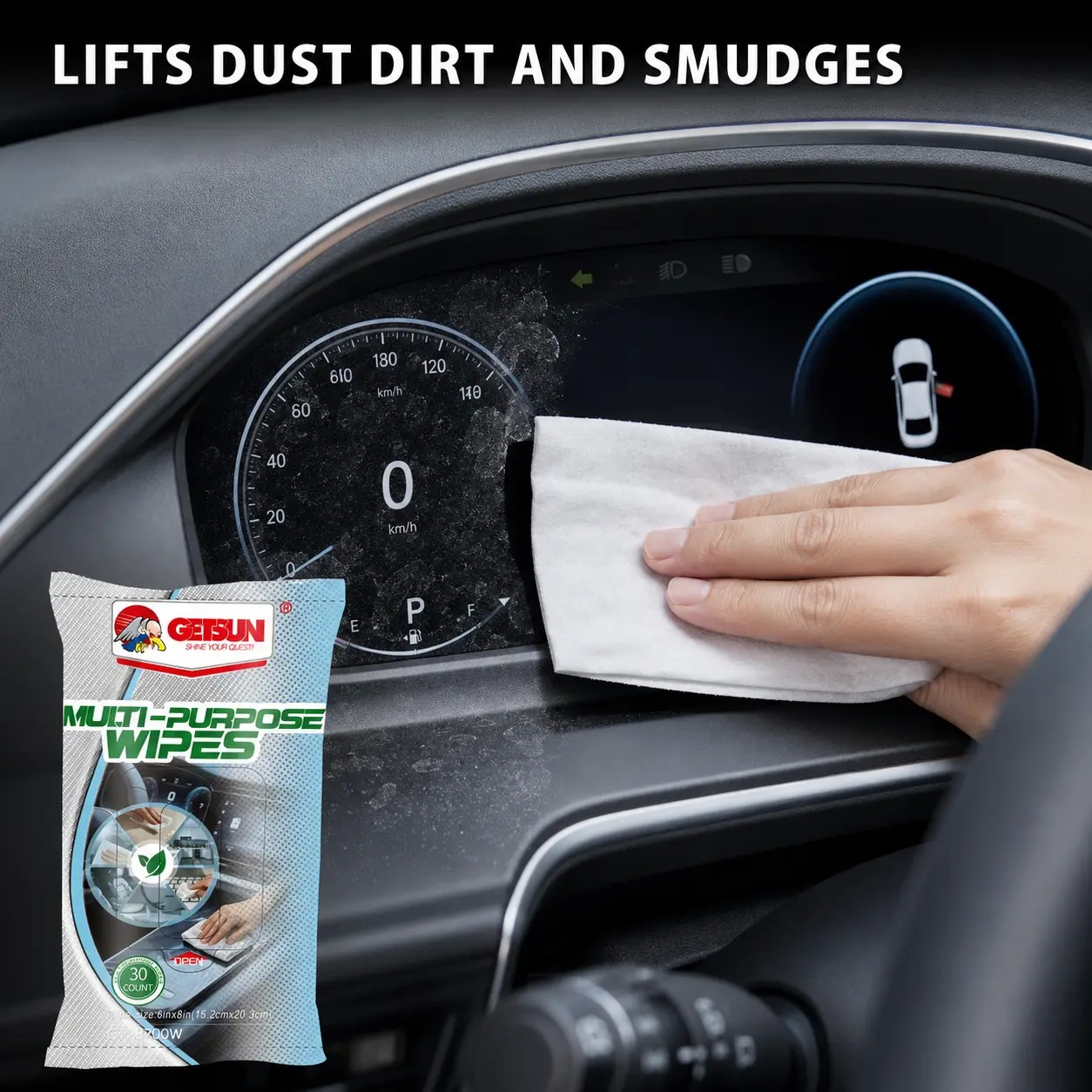 Car Cleaning Wipes for Multi Surface Interior Care