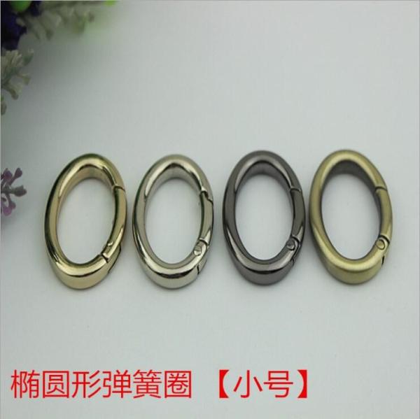 Fashion Strong Zinc Alloy Purse Making Hardware Spring Opening O Rings 29MM For Strap