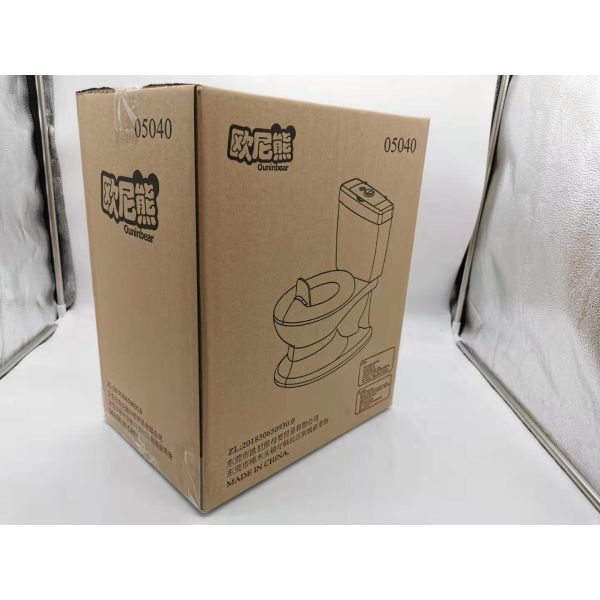 EN71 Certified Plastic Kids Toilet in White Pink Blue Ergonomic Design