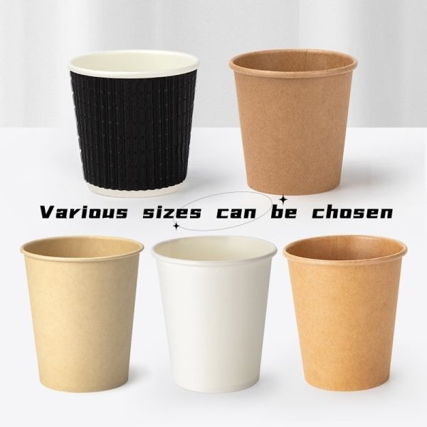 Shipping Cost-Friendly Simple Style Kraft Disposable Paper Cup for Small Mini Coffee