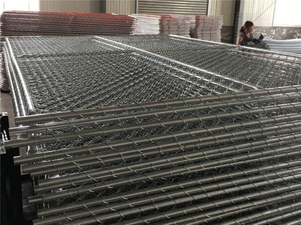 chain link temporary construction fence panels 6FT X 10F Mesh 2 3/8  x 2 3/8 ( 60mm x 60mm ) x 12 gauge wire