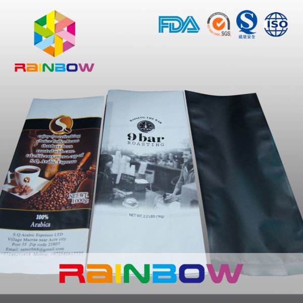 Подгонянная сумка еды бумаги Крафт алюминиевой фольги Гуссет стороны Крафт кофе/чая
