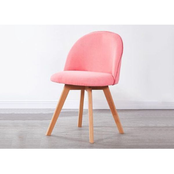 Ergonomic Beech Wood Dining Chair With Suede Cushion And Backrest