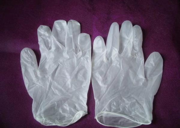 Disposable Medical Gloves Air Tightness Sterile Medical Gloves , White Medical Gloves High Density Material
