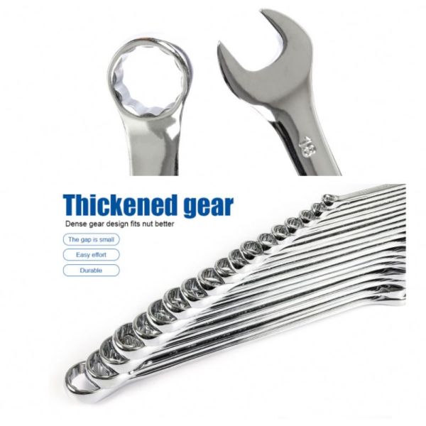 Metric Gear Ratchet Forged Steel Wrench 24mm 27mm Chrome Plating OEM