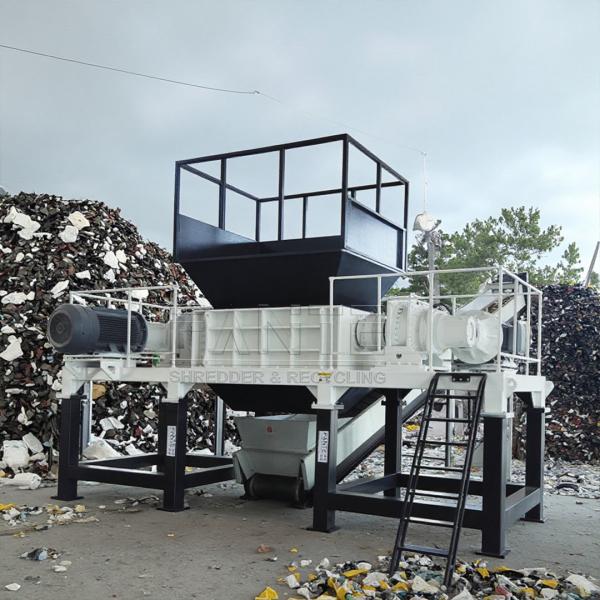 Double Shaft Scrap Metal Shredder Plastic Shredder Machines Multi Function Shredder