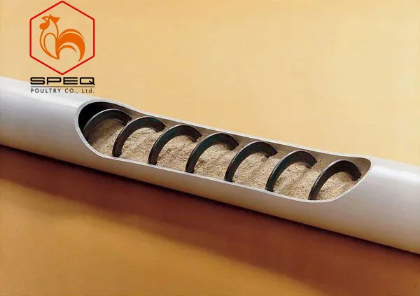 Hygienic Design Automatic Chicken Feeder System Anti Waste For Broiler Farms