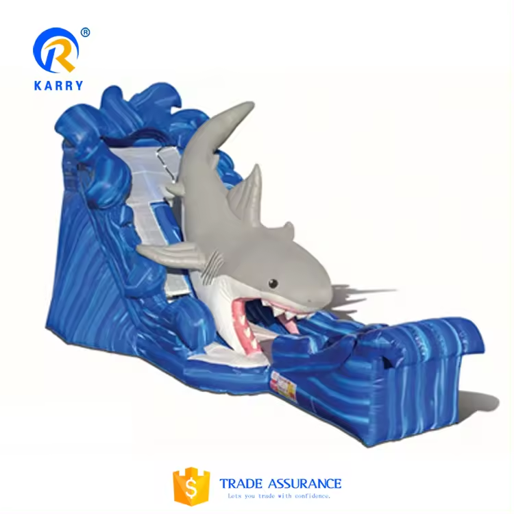 Custom Logo Printed Large Long Slide Inflatable Pool Slide Combo for Outdoor Fun Combo