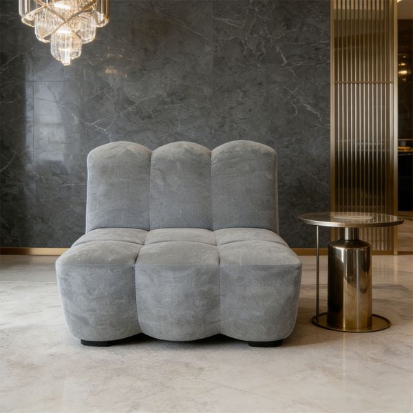 Vacuum Compressed Upholstered Modular Single Seat Fabric Compression Sofa Large Villa Apartment Living Room