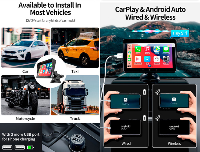 Навигация Яблоко Carplay Bluetooth WIFI FM Carplay системы Linux портативная беспроводная