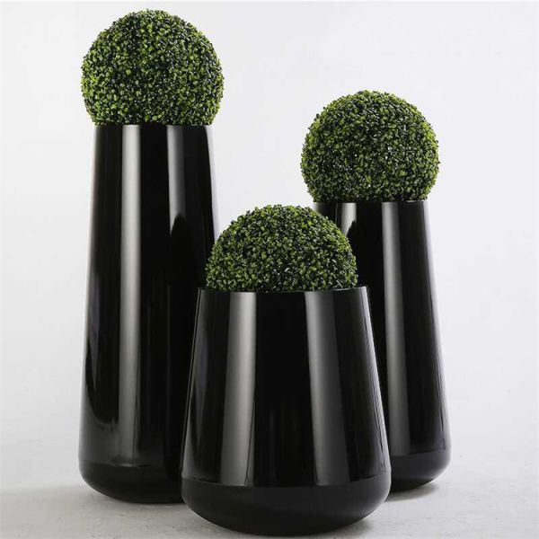 Tipo modular de aço inoxidável exterior plantadores da planta e potenciômetros de flor