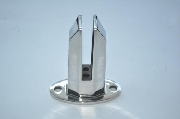 DECK MOUNT POOL FENCE SPIGOTS, STAINLESS STEEL GLASS GATOR CLAMPS