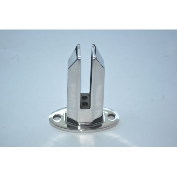 DECK MOUNT POOL FENCE SPIGOTS, STAINLESS STEEL GLASS GATOR CLAMPS
