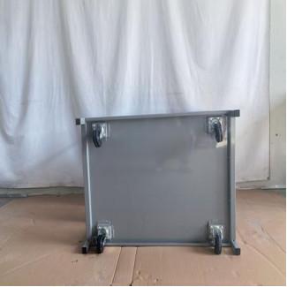 Three Tier Metal Rolling Shelving Units Mobile Storage Racks With Wheels Powder Coated