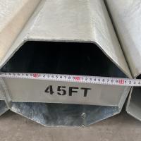 750KGF Q355B Pole électrique octogonal galvanisé à chaud Pole octogonal