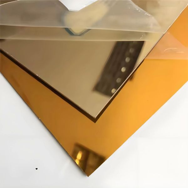 Stylish Copper Mirror Glass Sheet For Showcase Displays Shower Room Decor