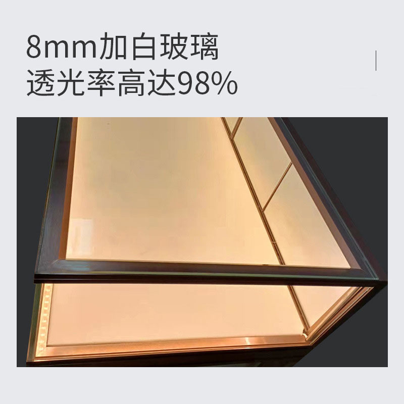 LED Lighted Glass Display Cabinets for Retail Racks and Customized Jewelry Showcase