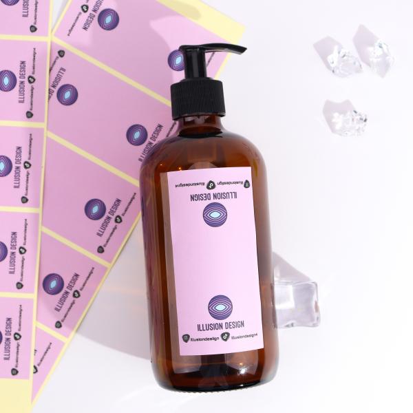 Waterproof Beauty Daily Chemical Products Logo Adhesive Sticker for Laundry Detergent Packaging