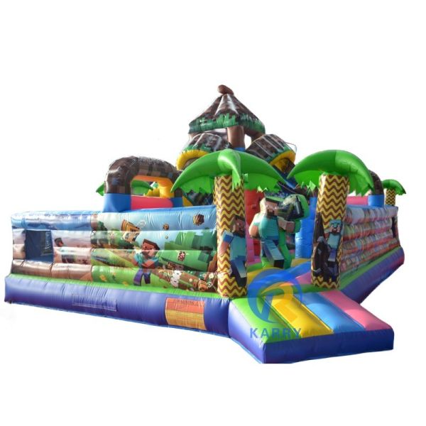 PORTABLE Inflatable Mine/ craft Theme Park Fun Customized Features 14 Years up