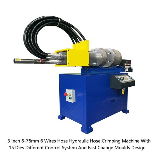 3 Inch 6-76mm Hydraulic Hose Crimping Machine with 15 Dies and Fast Change Mould Design for Efficient Hose Pressing