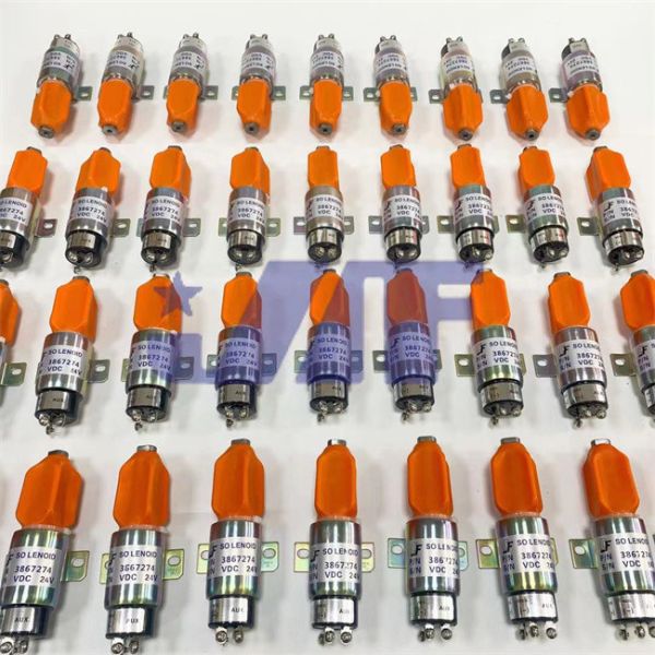 3864274 электрической части 1751 экскаватора - соленоид выключения топлива 2467UIB