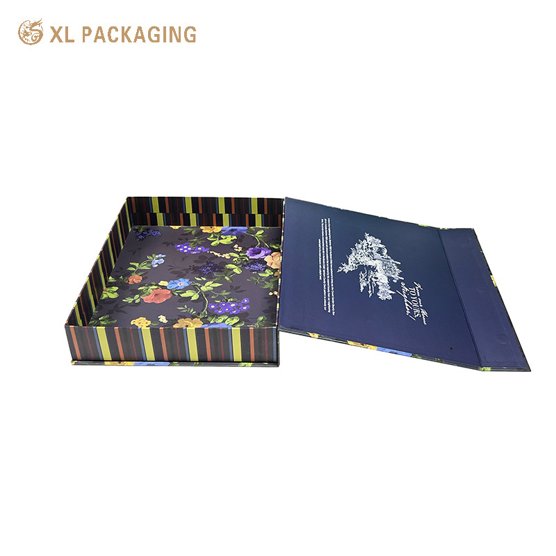 Premium 1200gsm magnetic closure gift box with matte lamination & PVC cardpaper insert for elegant gifting packaging.