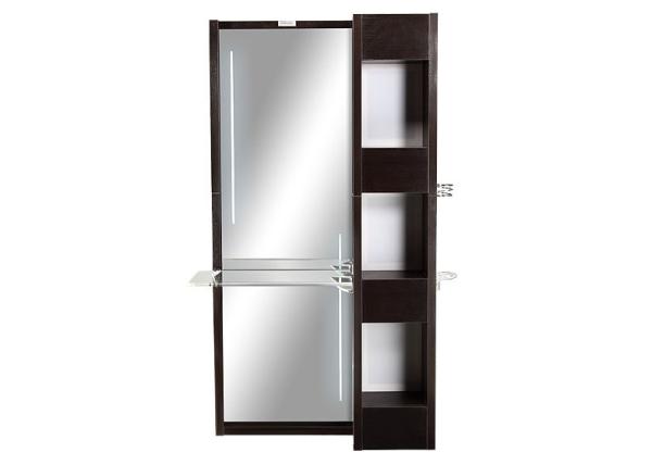 77 Inches Salon Styling Stations Single Side Mirror With Dryer Holder