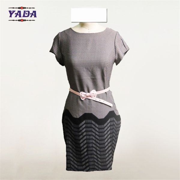 Женщины стройный фит бодикон печатный дизайн границы Китайское платье мода женская одежда женщины дамы для продажи