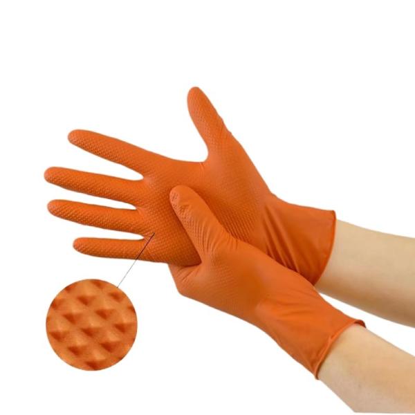 Guantes de nitrilo con textura de diamante – Resistentes | Sin polvo | Sin látex