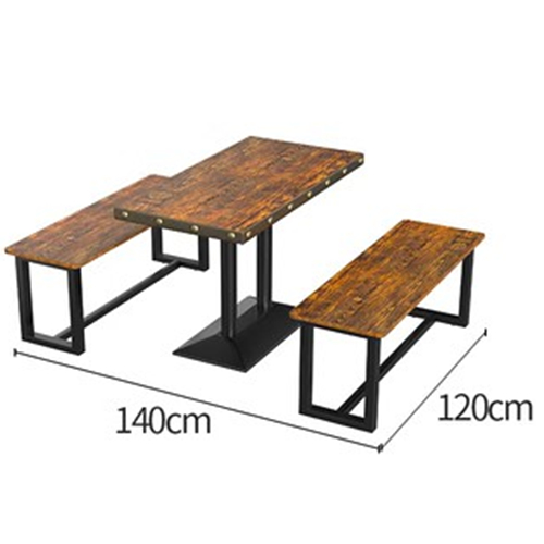 Industrial Style Booth Sofa Seating for Restaurant Hot Pot Shop Commercial Table Chairs Cafe Customized Dining Table and Chairs