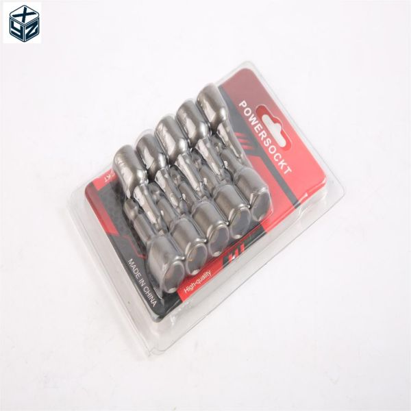 Natural Finish CRV Material 6.35 Hexagon 10mm*48mm*10PC Strong Magnetic Nut Driver Set