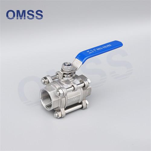 3PC 	Ball Valve 2inch Stainless Steel Sanitary Globe Valve Stainless Steel 316