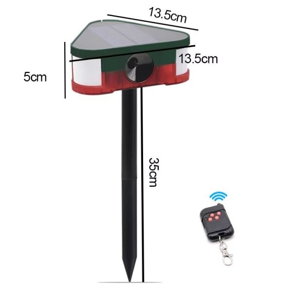 Power Supply Solar Ultrasonic Animal Repellent System with 360 Degree Induction Alarm