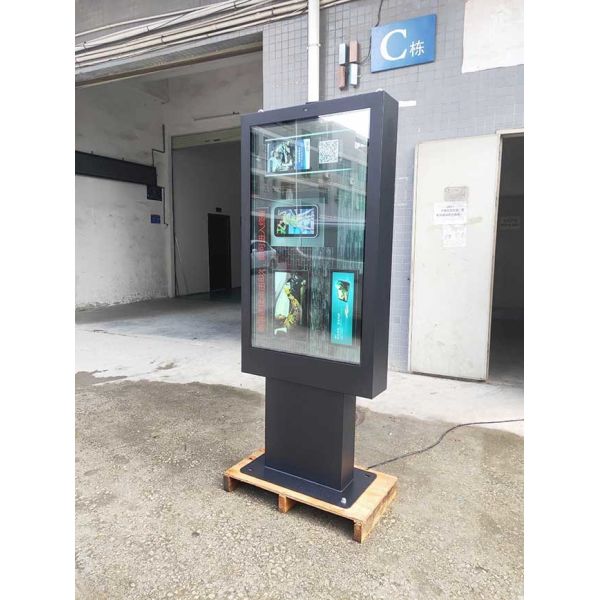 55-inch rainproof, high-definition, high-brightness vertical screen outdoor floor stand ad machine