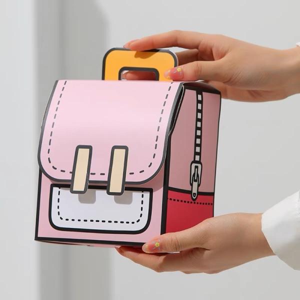 Kids Backpack-Shaped Gift Box Set for Party Favors and Snacks