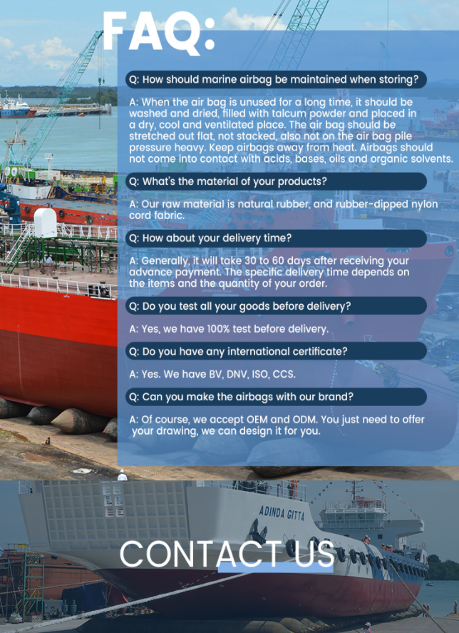 Boat Roller Balloon Marine Airbags For Ship Launching Within Diameter 0.6-2.8m