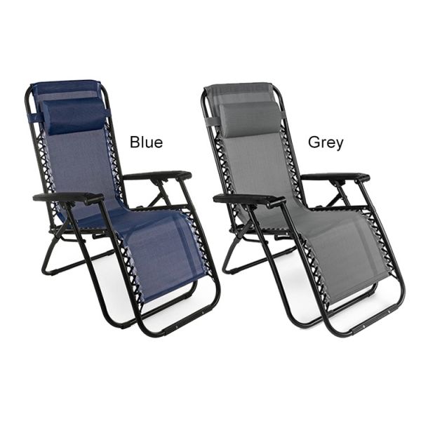 Steel Tube Textilene Sun Lounger Water Repellent For Seaside