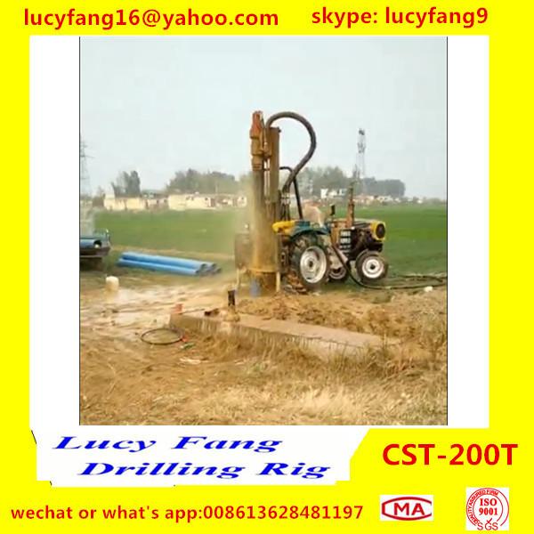 China Cheapest Good Quality Tractor Mounted Mobile Water Well Drilling Rig For 200m Depth