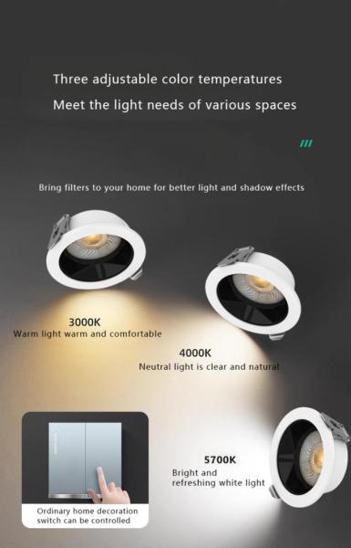 White LED Spot Light 7W Dimmable LED Spotlight Anti Glare For Hotel / Commercial