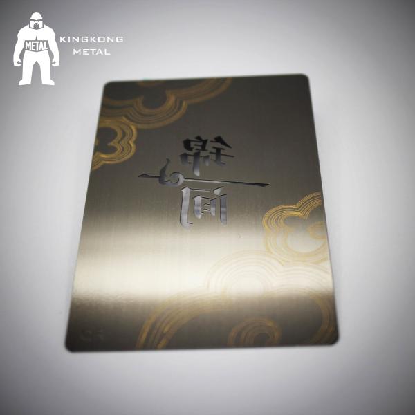 Bespoke Brushed Metal Business Cards , Silver Metallic Print Business Cards  304 Steel