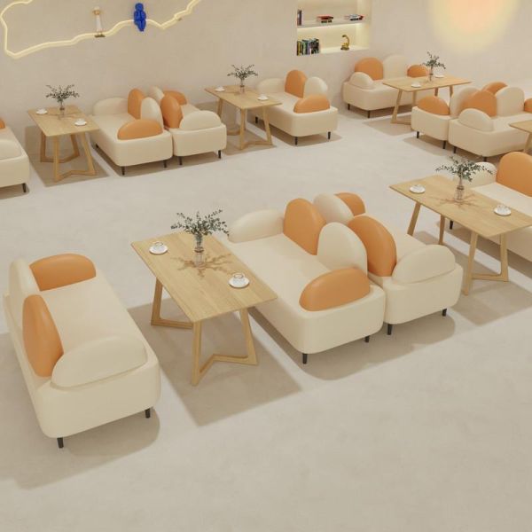 Sofa Seating Booth New Design  Coffee Table Sets With Chair Restaurant Table Chairs Luxury Dining Furniture
