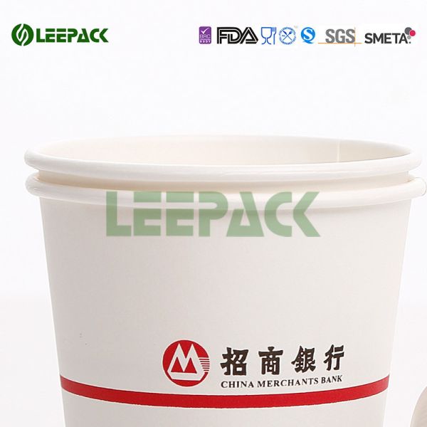 8 OZ Disposable Paper Cups Ecofriendly Food Grade Printing And Raw Material