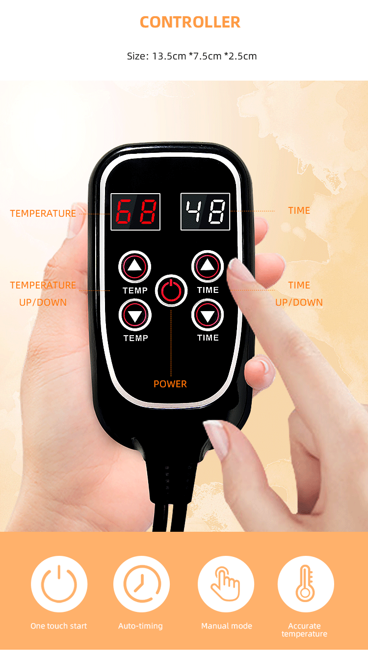 Водонепроницаемые черные велкро-нижеэмф инфракрасные саунные одеяла для бытовых косметических изделий