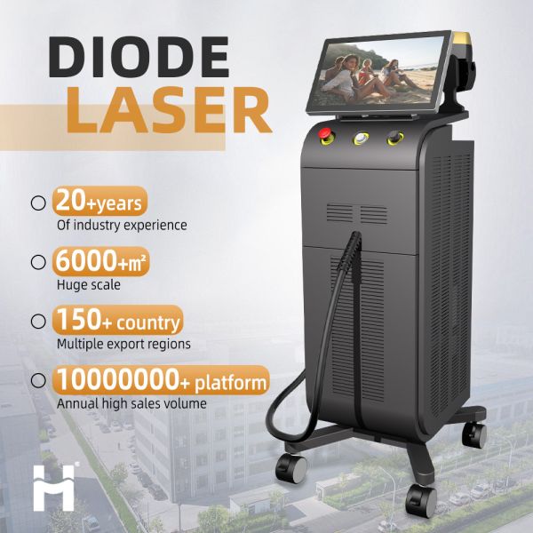 755nm 808nm 1064nm Diode Laser Hair Removal Machine with Platinum Titanium Triple Wave