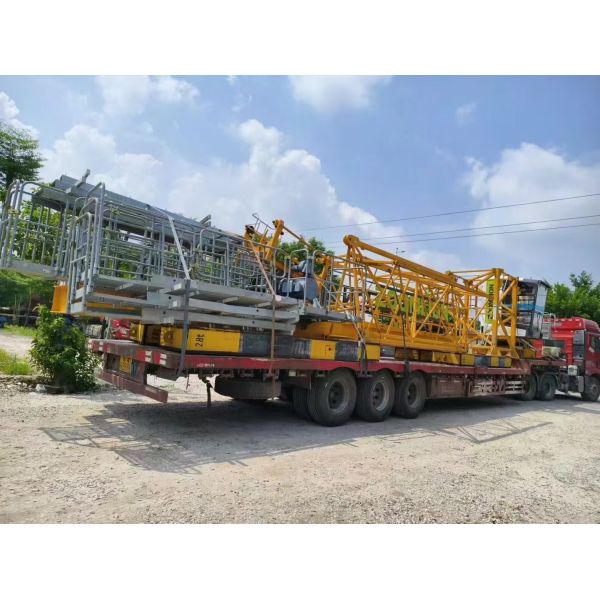 6515 10t Usado guindaste de torre Com 65m Jib Boom e 46m altura livre QTZ160 modelo