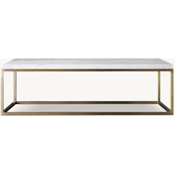 Stainless Steel And Sintered Stone Top Coffee Table Furniture For Modern Homes