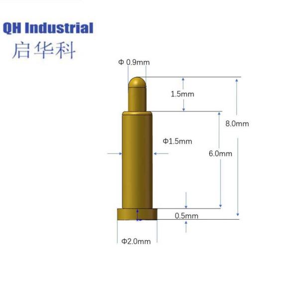 SMT 8.0 Length Silver Spring Battery Contact 1A 2A 3A Double-Ends Pogopin Pogo Pin