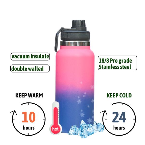 Custom Logo Vacuum Insulated Bottles 12oz 16oz 18oz 22oz 25oz 32oz 40oz