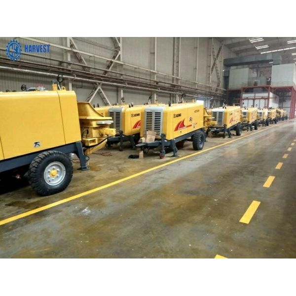 Remorque de pompe concrète de Max Conveying Distance 150m HBT6013K 40M3/H
